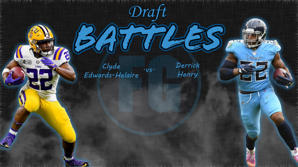 NFL Draft Battles Edwards-Helaire vs Henry Graphic