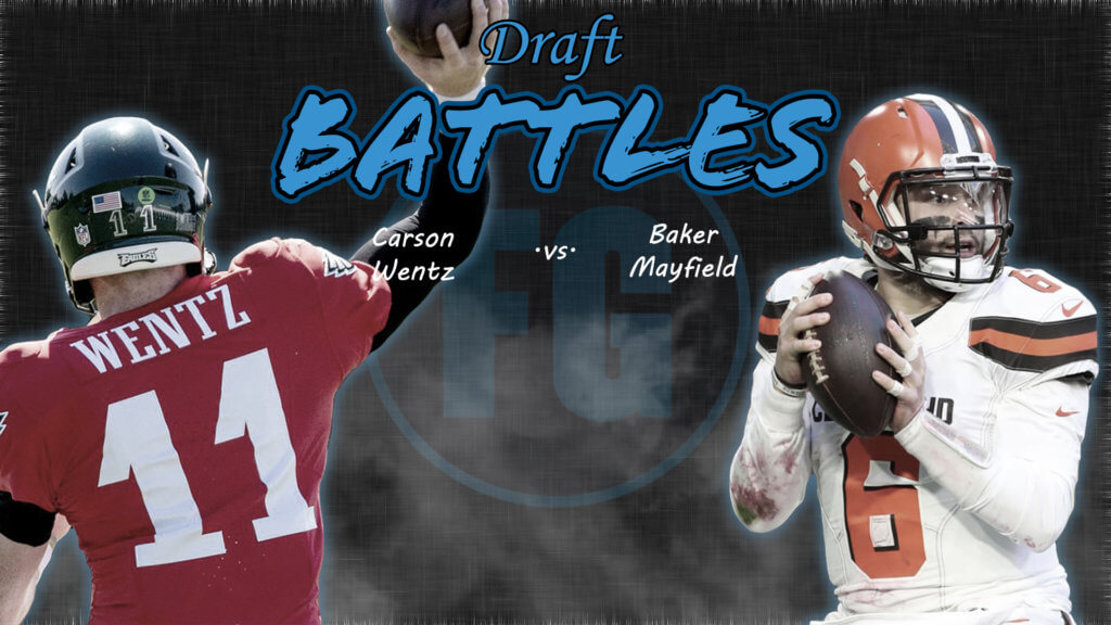 NFL Draft Battles Wentz vs Mayfield