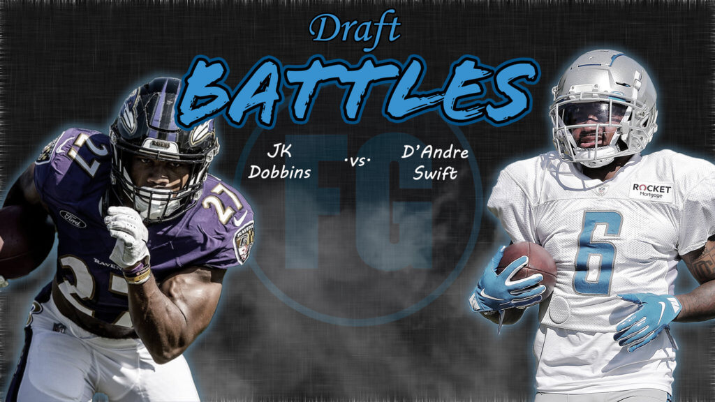 NFL Draft Battles Dobbins vs Swift