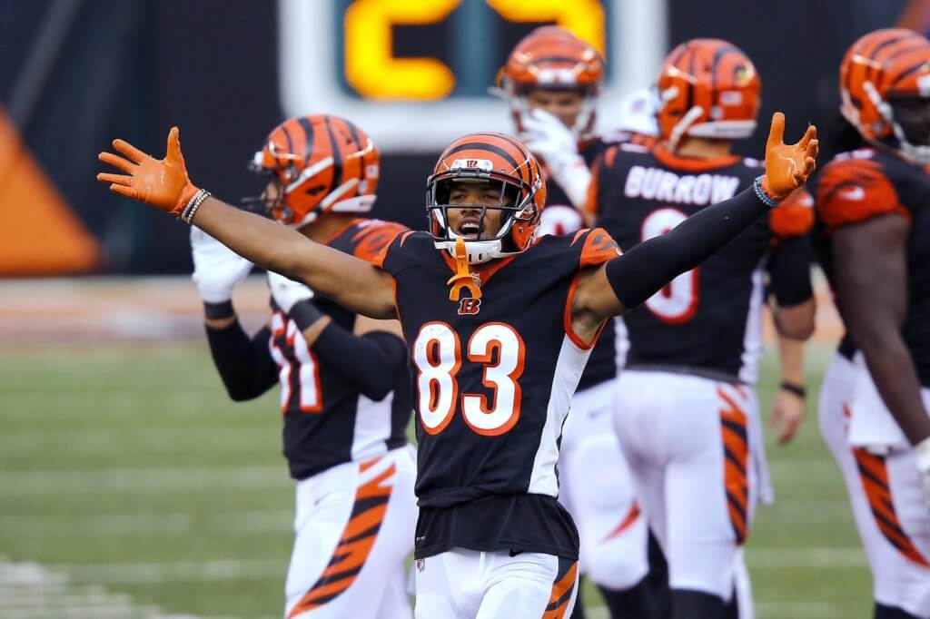 Tyler Boyd celebrates after a win.