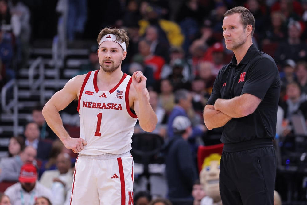 2026 March Madness - Nebraska Cornhuskers HC Fred Hoiberg and Sam Hoiberg