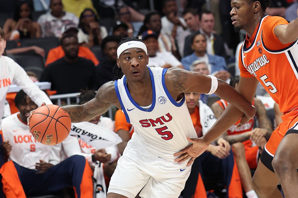 2026 March Madness - SMU Mustangs guard Jaron Pierre